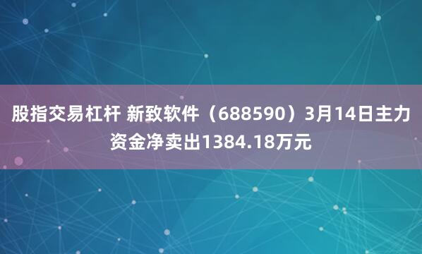 股指交易杠杆 新致软件（688590）3月14日主力资金净卖出1384.18万元