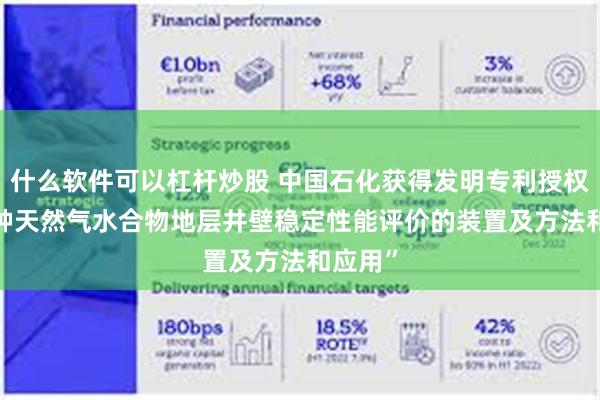 什么软件可以杠杆炒股 中国石化获得发明专利授权: “一种天然气水合物地层井壁稳定性能评价的装置及方法和应用”