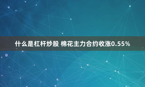 什么是杠杆炒股 棉花主力合约收涨0.55%